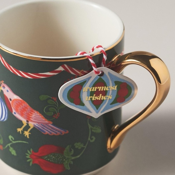 NWT Anthropologie Juniper Christmas Mug Bird - Picture 2 of 4